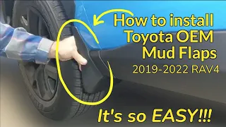 Toyota RAV4 OEM Mud flap Installation | Super Quick and EASY! 2019-2022 RAV4