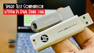 Speed Test - SanDisk Ultra Dual Drive Luxe Type C Flash Drive Vs HP x796w USB 3.1 - Gold Flash Drive