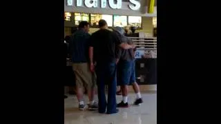 Crazy guy has a melt down in McDonald's