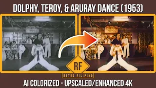 Dolphy, Teroy and Aruray Amazing Dance-Off in 1953 AI Colorized Old Movie | Enhanced 4K