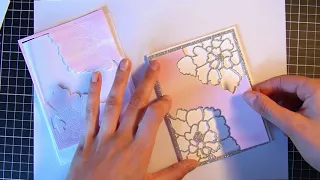 Die cut inlay technique || Cardmaking ||  Glitter paper!
