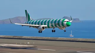 Condor GREEN STRIPES Airbus A321 Island Livery at Madeira Airport