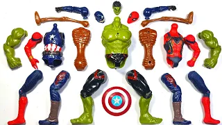 Merakit Spider-Man VS Hulk Smash VS Captain America VS Siren Head ~ Marvel Avengers Toys
