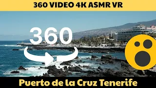 VR 360 video 4k Puerto de la Cruz Tenerife walking 2023 ASMR vibe Playa Jardin virtual experience