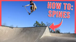 HOW TO GET OVER & RIDE A SPINE RAMP | SKATEPARK TIPS