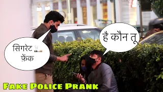 Throwing Strangers Cigarette | Mask Ka Challan Prank | Fake Police Prank | KGF Chapter 2 Special