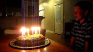 Trying to Blow Out Birthday Candles