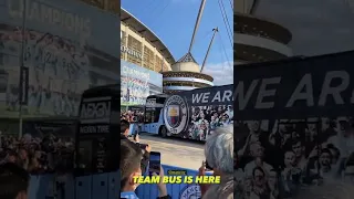 MANCHESTER CITY TEAM BUS💙 #shorts