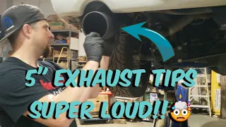 5" EXHAUST TIPS INSTALL WITH STRAIGHT PIPES ON RAM 5.7 HEMI