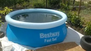 Бассейн Bestway 244×66. Обзор покупки для дачи