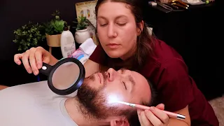 Face Mapping & Facial Treatment | Extractions, Exfoliating, Massage [ASMR]