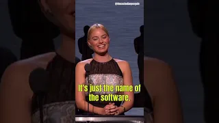 Margot Robbie Couldn't Stop Laughing on Stage | @Oscars | #shorts #margotrobbie #oscars #milesteller