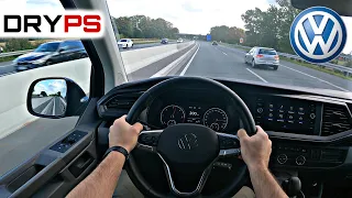 VW T6.1 Caravelle 2.0 TDI - POV TOP SPEED Drive on GERMAN AUTOBAHN