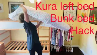 Making Kura loft beds into a bunk bed