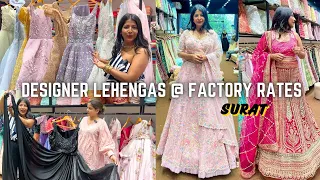 DESIGNER Lehengas @ Factory Rates! Exploring Surat's Biggest BRIDAL FACTORY! RAJ RACHNA