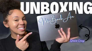 13” Space Gray MacBook Air M2 UNBOXING + ASMR💻 | Amber Harrison
