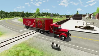 Cars vs Damage Train Track — Truck vs Train Crash — BeamNG. Drive — Rescind Gaming