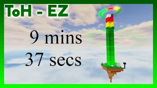 (+walkthrough) Completing Tower of Hell - Easy in 9 minutes 37 seconds (Roblox)