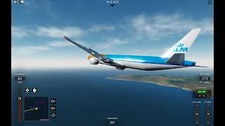 Roblox project flight simulator full flight to gatwick with b777 KLM Airways.