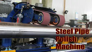 Steel pipe polish machineHow to polish metal pipeTube grinder machineStainless tube polishing