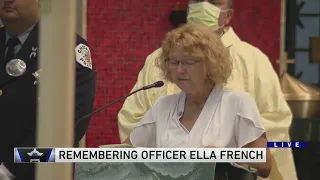 Mother of fallen officer Ella French delivers remarks at funeral