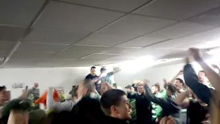 Celtic fans Halftime party v r*ngers  5-0 Hey you we're having a party