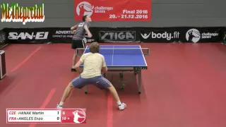 Table Tennis Challenger Series 2016 - Enzo Angles Vs Martin Hanak -