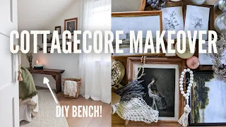 *Cozy* English Countryside Inspired Bedroom Makeover | DIY Farmhouse Bench + Side Table | DIY Danie