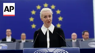 Yulia Navalnaya, widow of Alexei Navalny addresses European Parliament