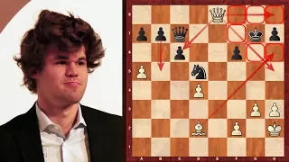 Chess Tactics: Overload the opponent! Magnus Carlsen example