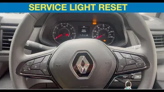 2022 Renault Trafic Service light reset