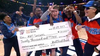 OKC Fan wins $20,000 with Half Court Shot 😱