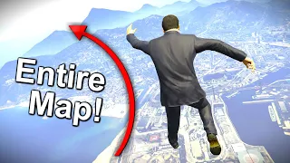 I went through the entire GTA 5 Map with Buffered Ledge Grab Glitch!