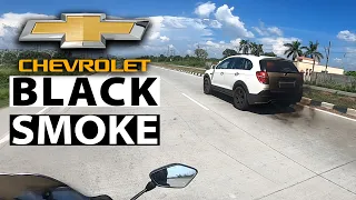 Chevrolet Captiva giving Deep Black Smoke | Dragstar MotoVlogs | #blacksmoke #captiva #deadengine