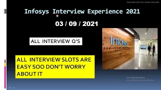 ⏩ Infosys Interview Experience || 03/09/21 | Infosys change pattern | All Q's 🔥  interview tips