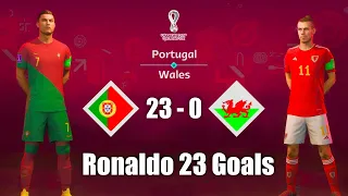 FIFA 23 - PORTUGAL 23 - 0 WALES - Ronaldo 23 Goals - FIFA World Cup Final - Gameplay [4K]