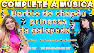 COMPLETE A LETRA DAS MÚSICAS | Complete as Músicas Mais Tocadas do Momento | Quiz Musical