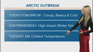 Arctic blast update for Feb. 12: Biggest threat for winter storm is Sunday, Monday