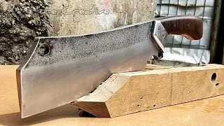 KNIFE MAKING . Making chopper blades from 8mm plate