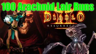 Diablo 2 Resurrected. 100 Arachnid Lair Runs. Are the new level 85 areas worth the farming???
