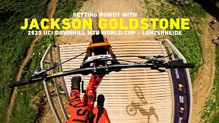 GoPro: Jackson Goldstone Getting Rowdy at 2023 UCI Downhill MTB World Cup in Lenzerheide