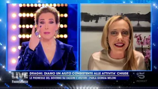 Non perdetevi Giorgia Meloni intervistata a Live Non è la D'urso. Da ascoltare e diffondere