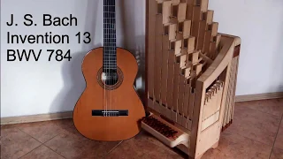 J. S. Bach, Invention 13 (BWV 784),  portative organ and guitar