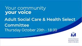 Adult Social Care & Health Select Committee - 20th October 2022