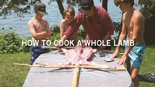 Cook a whole Lamb over an open fire (Lamb al Asador). From Basic Dad