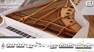 Concerto in A minor Op.3 No.6, 2nd mov. violin and piano - Antonio Vivaldi - Sheet Music Play Along