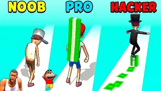 NOOB vs PRO vs HACKER in MILLIONAIRE RUN with SHINCHAN and CHOP | AMAAN-T