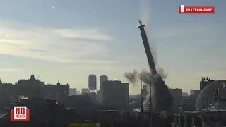 Момент взрыва телебашни в Екатеринбурге