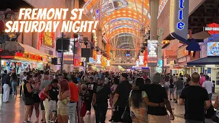 Packed! Fremont Street Saturday Night Las Vegas | What’s it like right now?