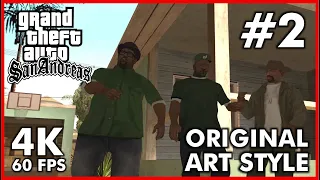 Grand Theft Auto SAN ANDREAS Original Art Style [4K 60FPS] Walkthrough Part 2 - No Commentary